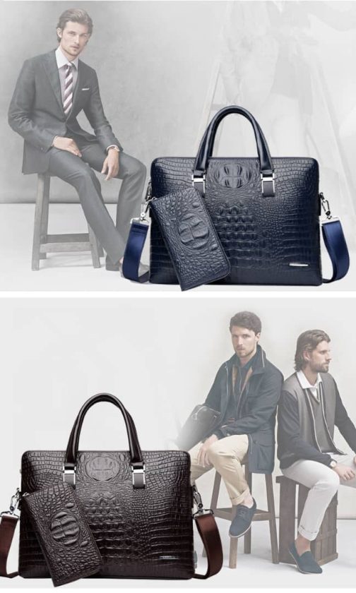 Croc Leather Bag - Image 5