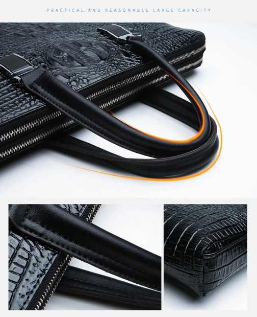 Croc Leather Bag - Image 6