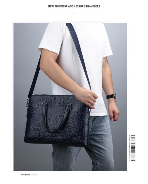 Croc Leather Bag - Image 18